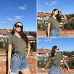 Nadorine Blouse Women's Elegant Pleated Tops (DE Only)