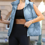 Nadorine Women Puffer Vest Winter Warm Zip Up Padded Outerwear