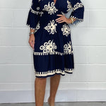 V-NECK PRINTED DRESS