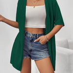 Nadorine Short Sleeve Crochet Kimonos Open Front Cover Ups