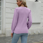Nadorine Women's Pullover Knitted Pullover Crew Neck Tops