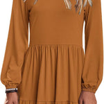 Nadorine Women's Long-Sleeve V-Neck Winter Dress (DE Only)