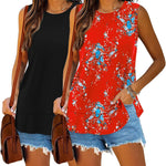 Nadorine 2 Pack Tank Tops Sleeveless Basic Shirts