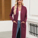Nadorine Women's Long Cardigans Sweater Lightweight Duster Coat