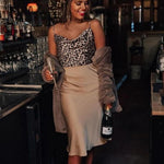 Nadorine Satin Skirt Long High-Waisted Skirt Elegant Silk Midi Skirt (DE Only)