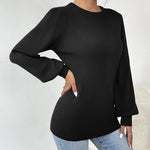 Nadorine Women's Pullover Knitted Pullover Crew Neck Tops