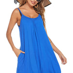Spaghetti Strap Flowy Pleated Mini Dress - Nadorine (Us Only)