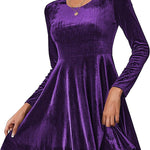 Zeagoo Women's Velvet Dress Elegant Evening Dress
