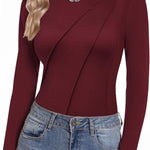 Nadorine Women's Long Sleeve Shirt Turtleneck Shirt (DE Only)