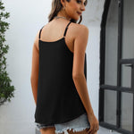 Zeagoo Womens Halter Neck Tank Tops Sleeveless Pleated Tops