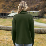 Nadorine Pullover Women's Turtleneck Elegant Long Sleeve Jumper