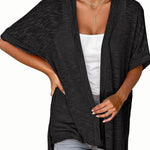 Nadorine 3/4 Sleeve Cardigans Open Front Beach Coverup