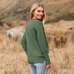 Nadorine Women's Long Sleeve Sweater Casual Ribbed Knit Pullover