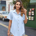 Nadorine Blouse Women's Casual Short Sleeve Shirt (DE Only)