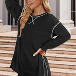 Nadorine Women's Oversized Sweatshirts Hoodies Side Zipper Pullover