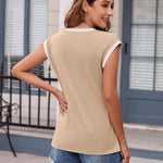 Zeagoo Women's Summer Tops Cap Sleeve Casual Shirts