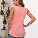 Zeagoo Women's Tank Tops Crew Neck Sleeveless Floral Tops