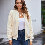 Nadorine Sherpa Fleece Jacket Faux Fuzzy Casual Zip Up Coat