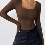 Nadorine Women's Long Sleeve Scoop Neck Shirts