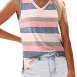 Nadorine V Neck Loose Fit Tank Tops Casual Basic