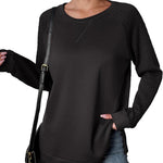 Zeagoo Womens Sweatshirts Lightweight Cable Knit Sleeve Sweaters