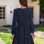 Nadorine Women's Long Sleeve Elegant Ruffle Dresses