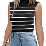 Nadorine Women's Mock Turtle Neck Sweater Vest Shirts