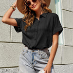 Nadorine Blouse Women's Short Sleeve Shirt Blouse (DE Only)