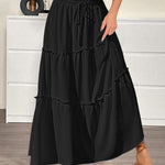 Zeagoo Womens Casual Maxi Skirts High Waist Boho Skirts