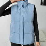 Nadorine Women Puffer Vest Winter Warm Zip Up Padded Outerwear