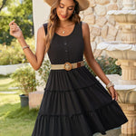 Nadorine Dress with Pockets Short Sleeve A-Line Dresses