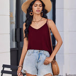 Nadorine Tank Top V-Neck Sleeveless Summer Tops (DE Only)