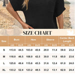 Nadorine Vest Mock Neck Batwing Short Sleeve Ribbed Knit Tops