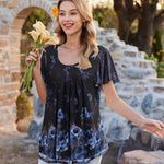 Nadorine Blouse Women's Elegant Ruffle Sleeve Tops (DE Only)