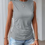 Nadorine Ruched Tank Tops Dressy Casual Shirts
