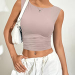 Nadorine Going Out Tops Slim Fit Sleeveless Crop Tank Tops