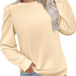 Nadorine Tunic Tops for Women Casual Crew Neck Pullover