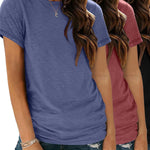 Zeagoo Womens 3 Pack T Shirts Basic Short Sleeve Tees