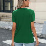 Zeagoo Womens T Shirts Short Sleeve Pleated Dressy Loose Tops