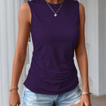 Nadorine Ruched Tank Tops Dressy Casual Shirts