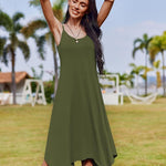 Nadorine Women Midi Dress Bohemian Beach Cover Up Dress