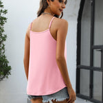 Zeagoo Womens Halter Neck Tank Tops Sleeveless Pleated Tops