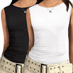 Nadorine Going Out Tops Slim Fit Sleeveless Crop Tank Tops