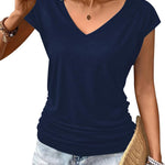 Nadorine Tank Top Women's Elegant Pleated Tops (DE Only)