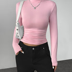 Zeagoo Womens Long Sleeve Shirts Mock Neck Basic Slim Fitted Tops