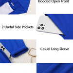 Hooded Long Cardigans Maxi Cardigan with Hood Open Front Lightweight Duster Coat with Pocket - Nadorine (Us Only)