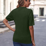Nadorine Women Short Sleeve Sweater Pullover Polo Tops