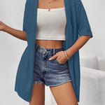Nadorine Short Sleeve Crochet Kimonos Open Front Cover Ups