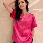Satin Silk Blouse Tops - Nadorine (Us Only)