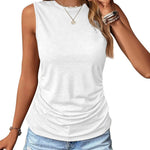 Nadorine Ruched Tank Tops Dressy Casual Shirts